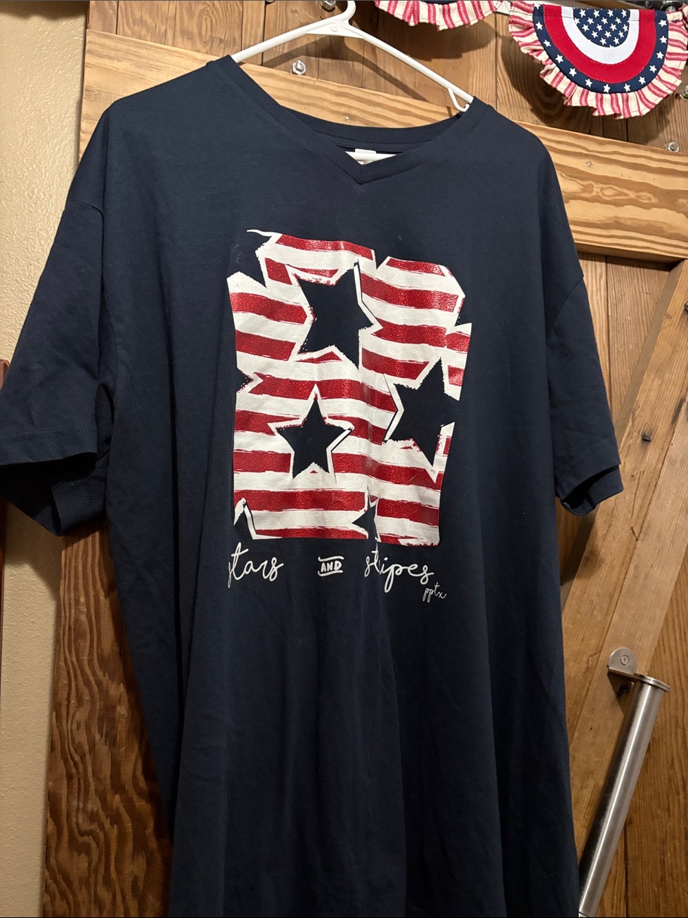 Navy Graphic Stars & Stripes Tee